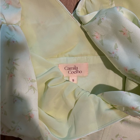 Camila Coelho Floral Women's Corset Top - Light Green - Picture 3 of 7